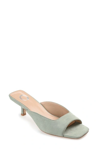 Shop Journee Collection Larna Heeled Sandal In Sage