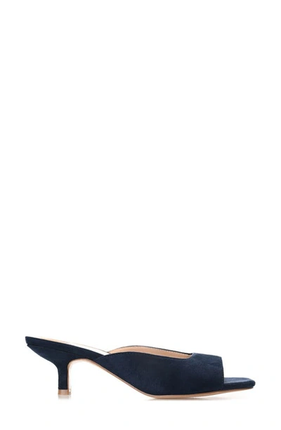 Shop Journee Collection Larna Heeled Sandal In Navy