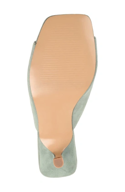 Journee Collection Womens Medium And Wide Width Larna Slip On Kitten Heel Open Toe Pumps In Sage