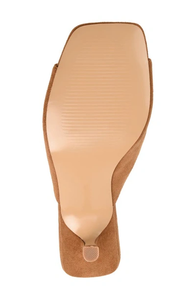 Journee Collection Womens Medium And Wide Width Larna Slip On Kitten Heel Open Toe Pumps In Tan