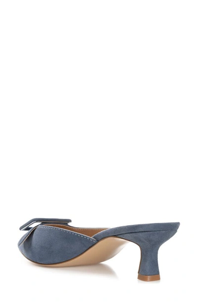 Journee Collection Womens Vianna Kitten Heel Mules Pointed Toe Pumps In Blue