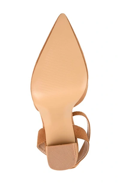 Journee Collection Tyyra Womens Pointed Closed Toe Block Heel Pumps In Brown