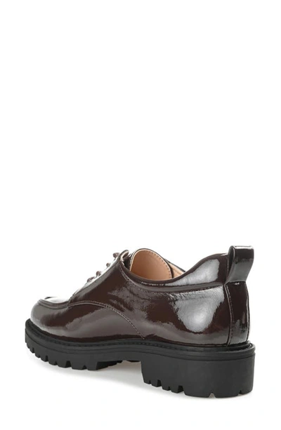 Journee Collection Women's Zina Lace Up Lug Sole Oxfords In Brown