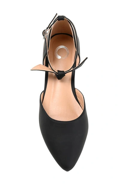 Journee Collection Womens Vielo Ballet Almond Toe Buckle Flats In Black