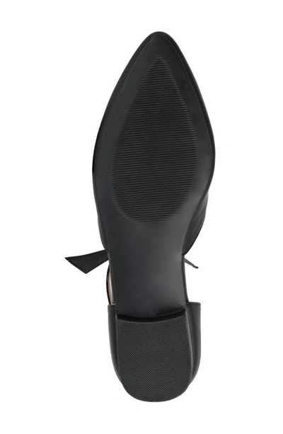 Journee Collection Womens Vielo Ballet Almond Toe Buckle Flats In Black