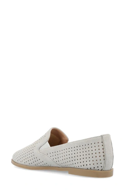 Journee Collection Journee Lucie Perforated Flat Loafer In Grey