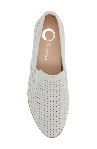 Journee Collection Journee Lucie Perforated Flat Loafer In Grey