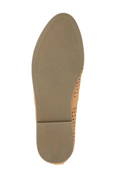 Shop Journee Collection Lucie Perforated Flat Loafer In Tan