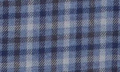 Shop Lorenzo Uomo Soft Check Long Sleeve Trim Fit Shirt In Blue