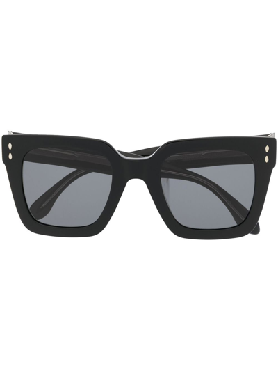Shop Isabel Marant Eyewear Square Frame Oversized Sunglasses In Black