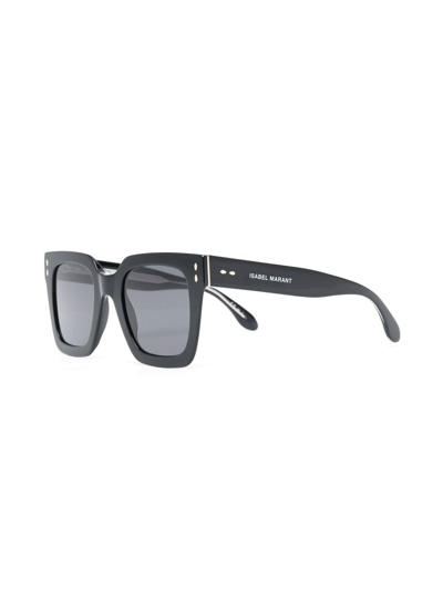 Shop Isabel Marant Eyewear Square Frame Oversized Sunglasses In Black