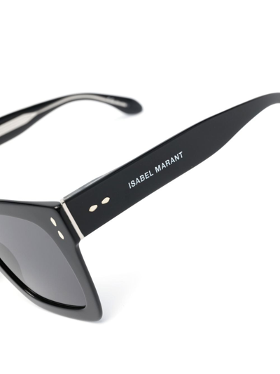 Shop Isabel Marant Eyewear Square Frame Oversized Sunglasses In Black