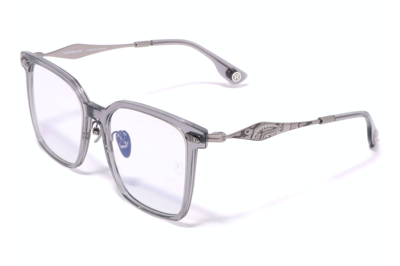 Pre-owned Bape Shark Optical Frame 12 Glasses Silver