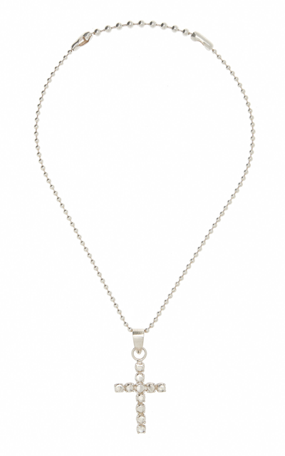 Shop Martine Ali Stone Sterling Silver Cross Necklace