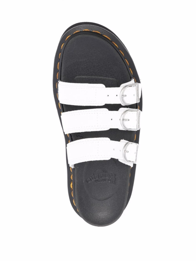 Shop Dr. Martens' Dr. Martens Blaire Slide Leather Sandals In White