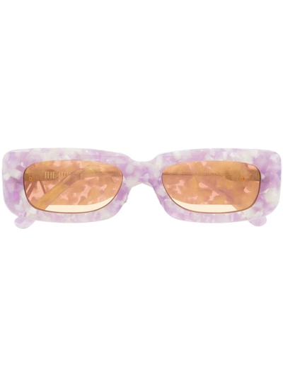 Shop Attico The  Mini Marfa Sunglasses In Purple