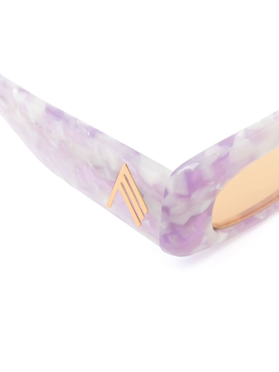 Shop Attico The  Mini Marfa Sunglasses In Purple