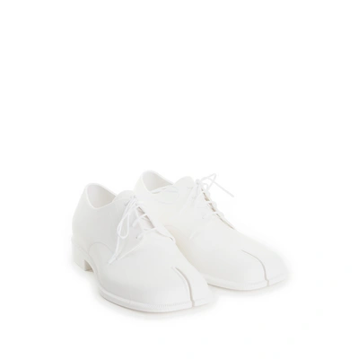 Shop Maison Margiela Tabi Lace-up Shoes In White