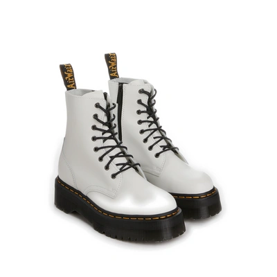 Shop Dr. Martens' Jadon Leather Ankle Boots In Blanc