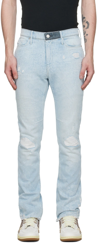 Shop Rta Blue Denis Jeans In Distressed-porcelain
