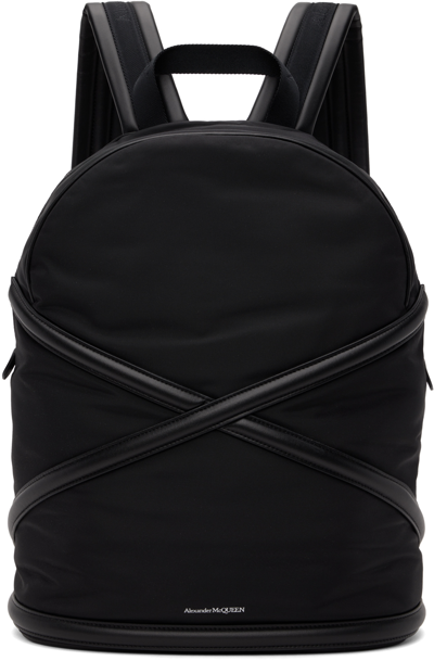 Shop Alexander Mcqueen Black 'the Harness' Backpack In 1000 Black