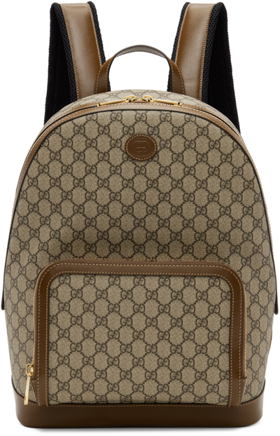 Gucci Beige & Brown Gg Supreme Backpack In 9795 Be Eb/br.sug/br | ModeSens