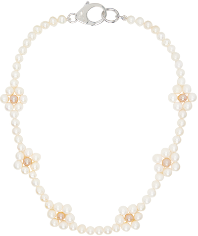 Shop Botter Off-white Hatton Labs Edition Daisy Necklace In Jw01 Off White Flowe