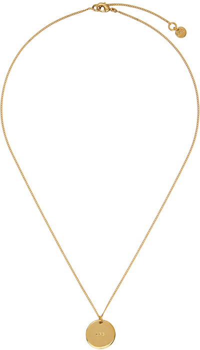 Shop Apc Gold Eloi Necklace In Raa Or