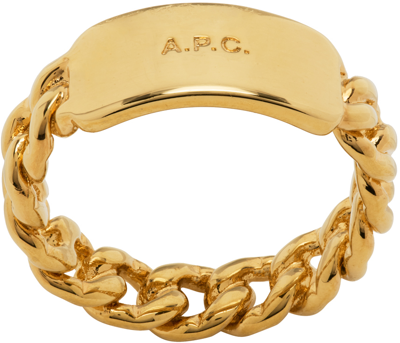 Shop Apc Gold Darwin Ring In Raa Or