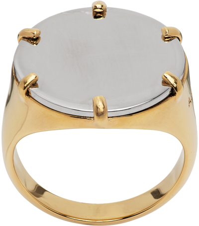 A.p.c. Gold & Silver Eloi 2.0 Ring In Sab Bicolor | ModeSens