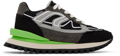Shop Axel Arigato Gray Sonar Sneakers In Grey/green