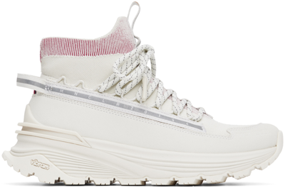 Shop Moncler White Monte Runner Sneakers In P04 White