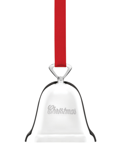 Shop Reed & Barton Ringing In The Season Christmas Bell Silver-plated Ornament In Metallic And Sterling Silver