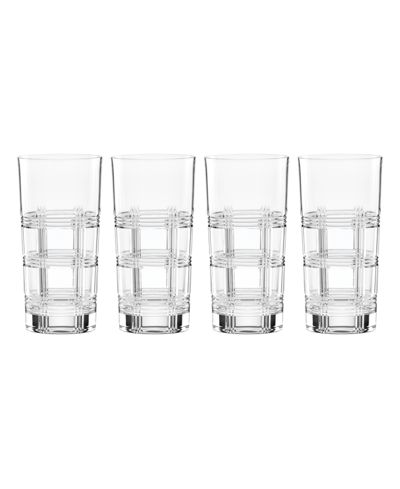 Shop Reed & Barton Hudson Highball Glasses, Set Of 4 In Clear And No Color