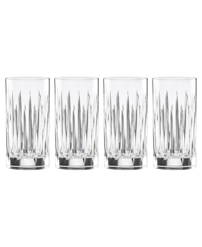 Shop Reed & Barton Soho Crystal Iced Beverage Glass Set, 4 Pieces In Clear And No Color