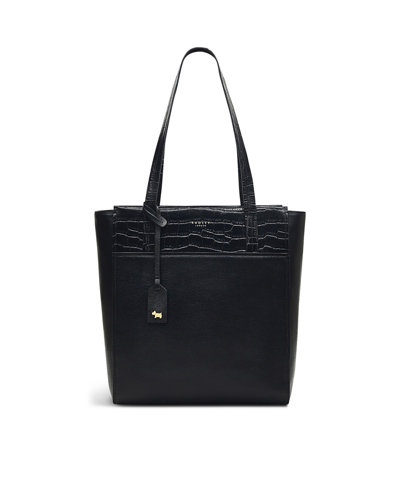 Women's Eaton Mews Large Leather Ziptop Tote Bag In Black