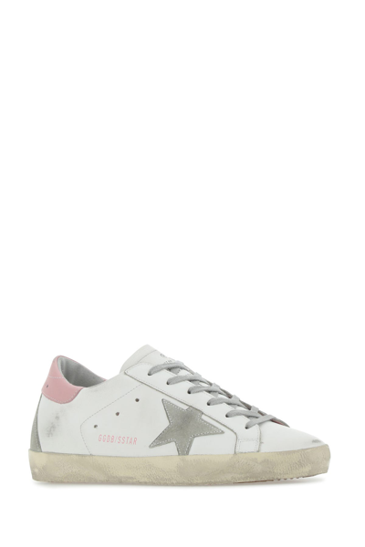 Golden Goose Super-star Used-effect Leather Sneakers With Suede Profiles