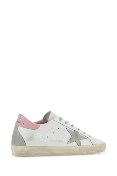 Golden Goose Super-star Used-effect Leather Sneakers With Suede Profiles