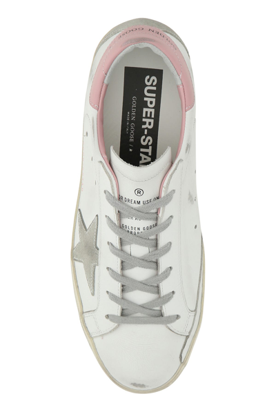Golden Goose Super-star Used-effect Leather Sneakers With Suede Profiles