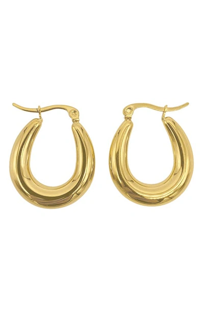Shop Adornia Water Resistant Puffy Hoop Earrings In Yellow