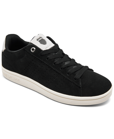 Shop K-swiss Men's Court Casper Casual Sneakers From Finish Line In Black/smoked Pearl/white