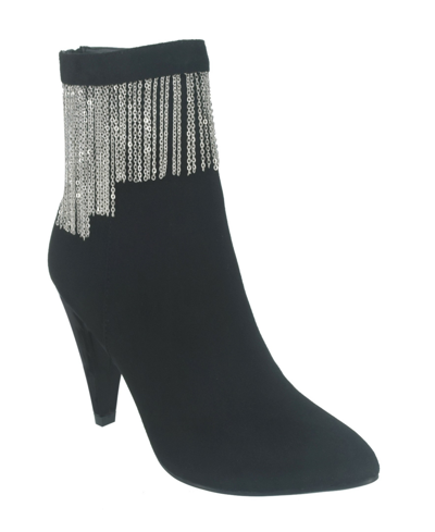Shop Impo Women's Toledo I Chain Fringe Ankle Boots In Black