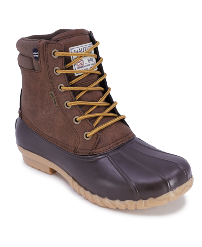Shop Nautica Men's Channing Cold Weather Boots In Tan Pebbled