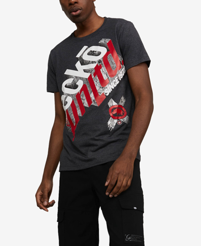Shop Ecko Unltd Men's Big And Tall Full Tilt Graphic T-shirt In Gray