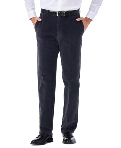 Shop Haggar Men's Classic-fit Stretch Corduroy Pants In Dusk
