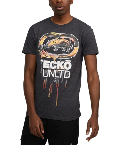 Shop Ecko Unltd Men's Dripski Graphic T-shirt In Gray