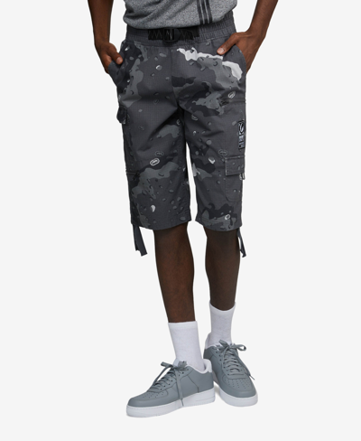 Shop Ecko Unltd Men's Big And Tall Puller Cargo Shorts With Adjustable Belt, 2 Piece Set In Gray