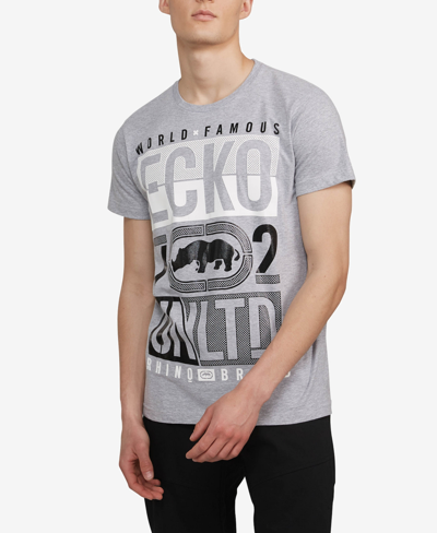 Shop Ecko Unltd Men's Big And Tall Mandated Graphic T-shirt In Gray