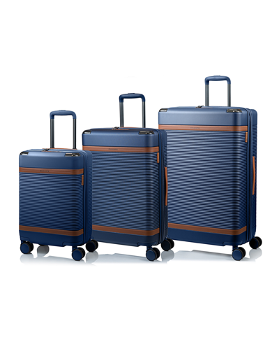 Shop Champs Vintage-like Iii Hardside Spinner Luggage Set, 3 Piece In Navy