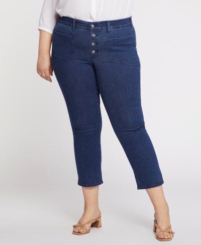 Shop Nydj Plus Size Waist Match Marilyn Straight Ankle Jeans In Genesis